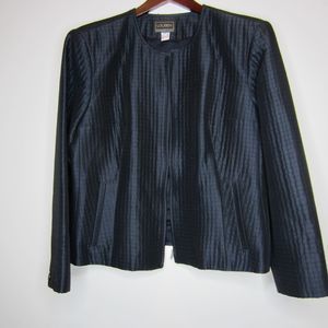 Louben womens black block blazer jacket Made in AU/Canada-Sz 12
